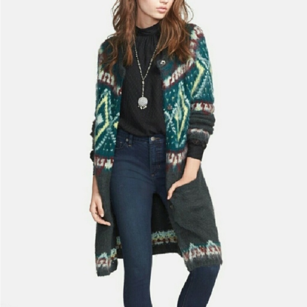 Free People Fair Isle Mohair Sweater